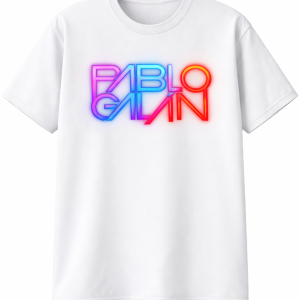 Camiseta Blanca Pablo Galán Neon Style