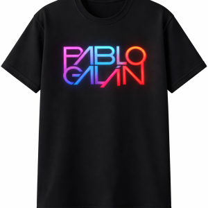 Camiseta Negra Pablo Galán Neon Style