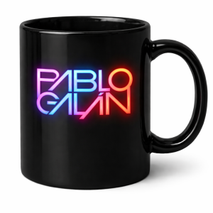 Taza Negra Pablo Galán Neon Style