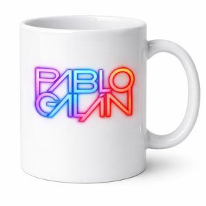 Taza Blanca Pablo Galán Neon Style