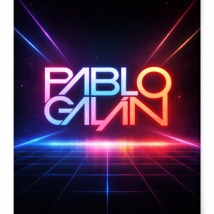 Poster A3 Neon Style Pablo Galán